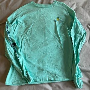 Simply Southern aqua long sleeve tee